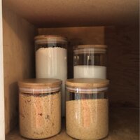 7 Piece Glass Storage Jars with Bamboo Lid Prep & Savour