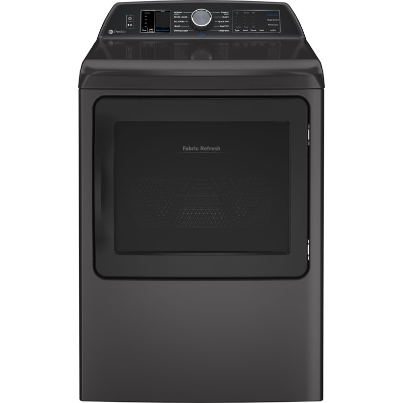 GE Profile 7.3 Cu. Ft. Capacity Smart Gas Dryer with Fabric Refresh, Diamond Gray