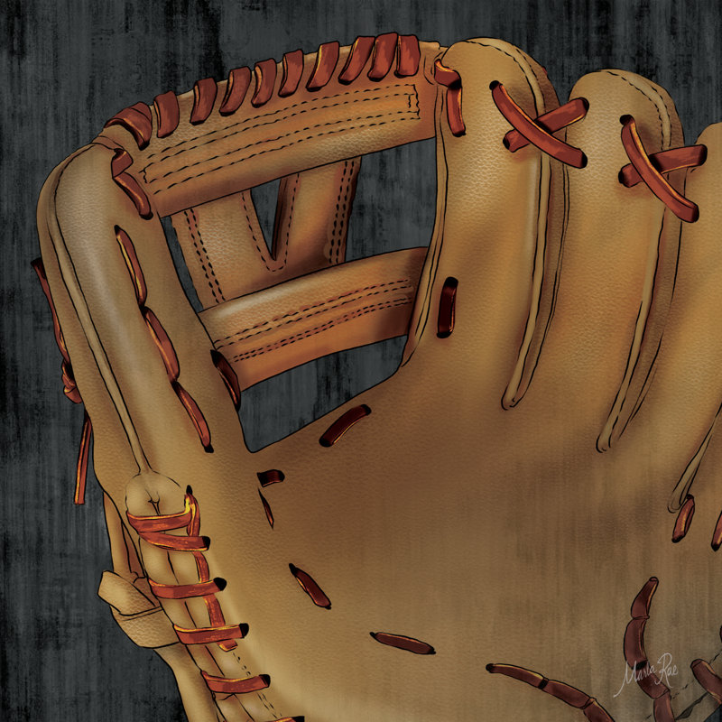 Baseball Glove by Marla Rae, 20" H x 20" W