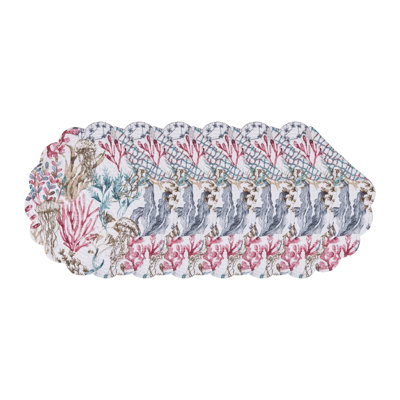 Delphina Reef Round Cotton Placemat Set of 6