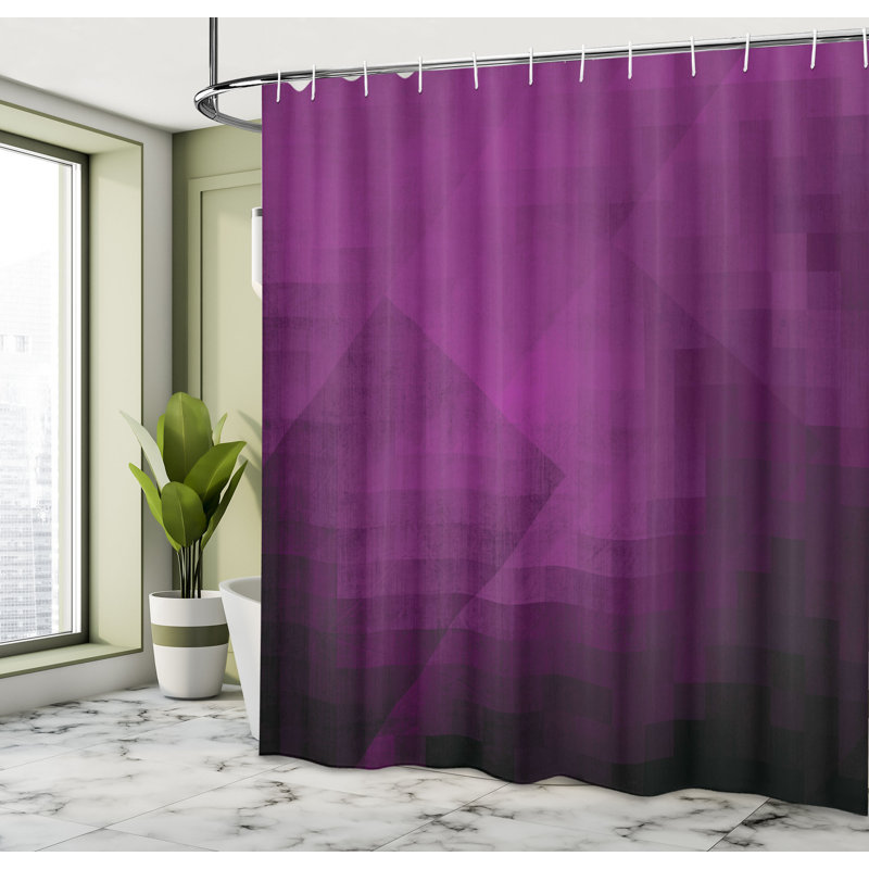 Ensemble de rideau de douche + crochets, H 75 po x l 69 po