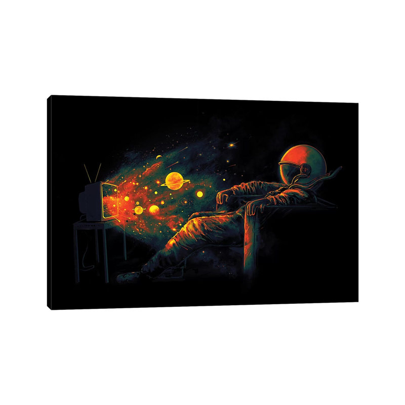 Cosmic Channel by Nicebleed - Print on Canvas, 20.32 cm H x 30.48 cm W, Wrapped Canvas