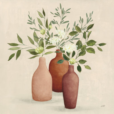 Natural Bouquet II Light by Julia Purinton - Wrapped Canvas Painting