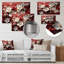 Orchidées blanches et rouges IV - Art mural floral abstrait en métal-1741777175