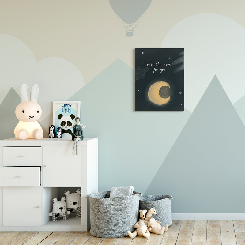 Lerman au-dessus de la lune, H 20 po x l 16 po x P 1,5 po, Toile tendue