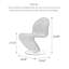 Chaise de salle à manger en acier inoxydable S Modern Design-466070951