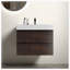 Ensemble de meuble-lavabo mural simple 29,9 po avec plateau Geis-172371022-172371023