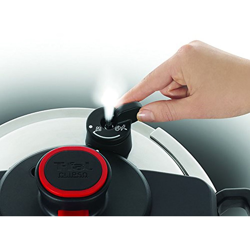 T-fal Clipso Stove Top Pressure Cooker, 6.3 Qt.