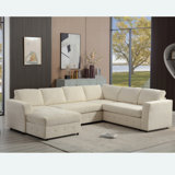 [NEW ARRIVED] [VIDEO PROVIDED]110.75" Sectional Sofa,Oversized Modular Sofa,Chaise Storage,  U Shaped  Couch , Upholstered Sofas,Chenille,Crystal Button , , Apartment, Black