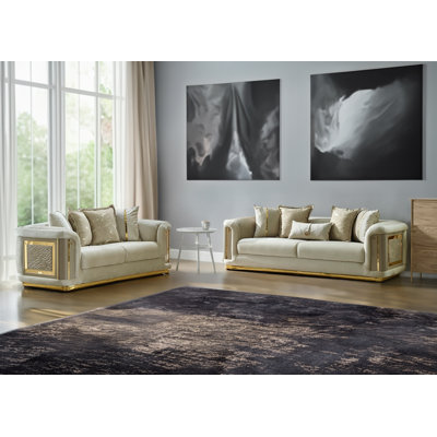 Fasulo 2 - Piece Velvet Living Room Set
