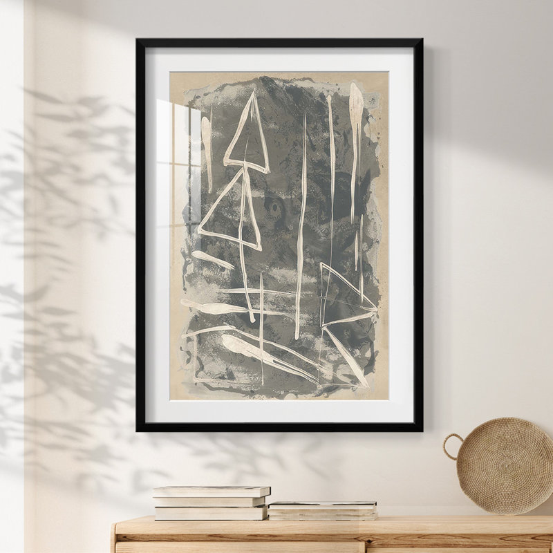 Mapa Linea II - impression encadrée, H 25,5 po x l 17,5 po, Noir