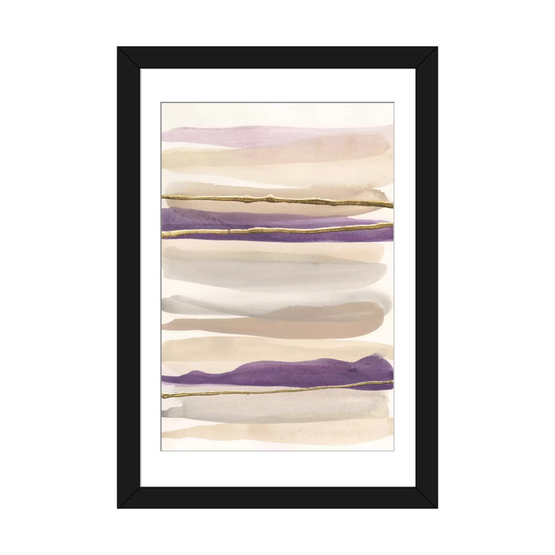 « gilded améthyste ii », reproduction d’art sur toile tendue, H 32 po x l 24 po x P 1 po, Papier beaux-arts encadré noir