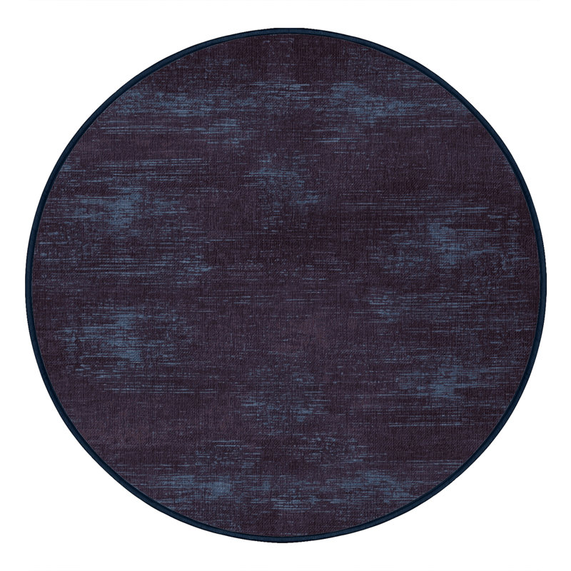 Tapis mauve lavable à la machine, Rond 3 pi