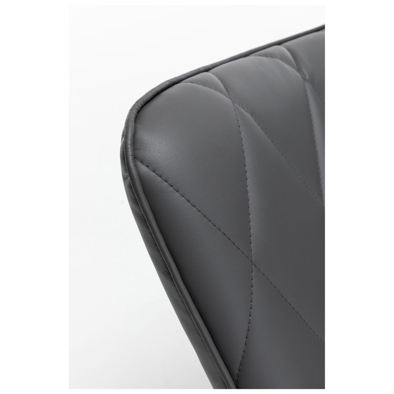 Chaise berçante en cuir de polyuréthane avec coussin lombaire et repose-pieds Bonrcea l 26,38 po x P 31,89 po x H 33,07 po