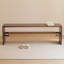 Banc en bois massif noyer foncé-1336808009