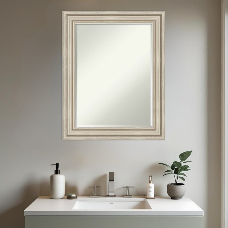 Miroir mural de salle de bain Sierra, Argent argent