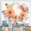 Coral Green Garden Dahlia Palette sur toile
