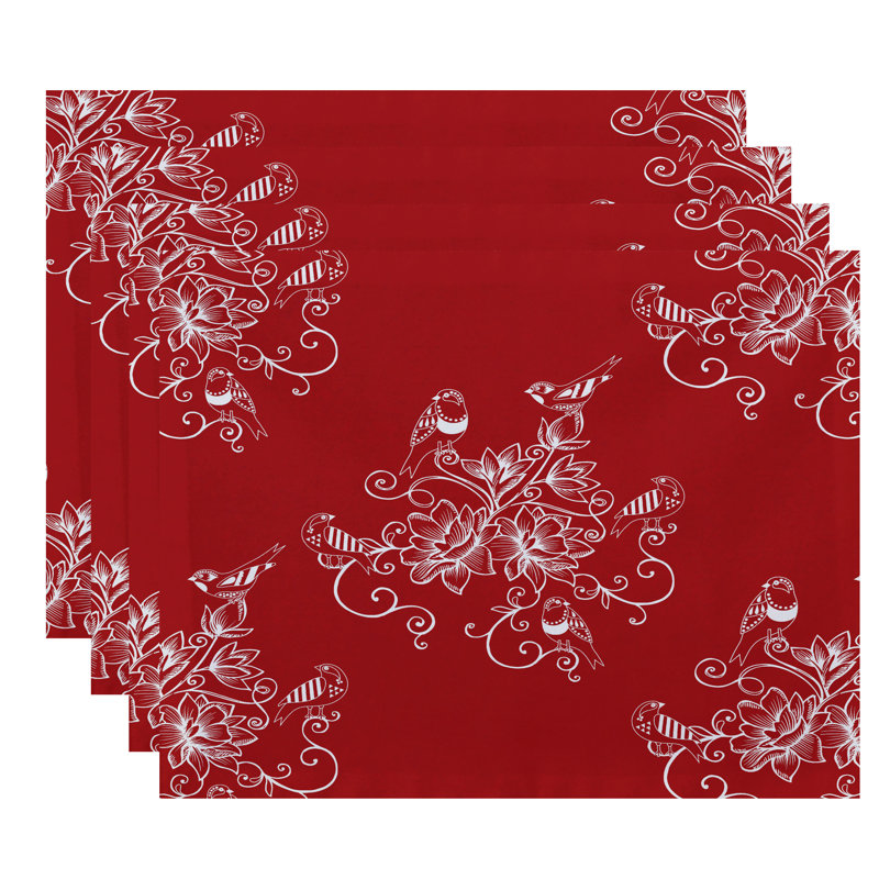 Ensemble de napperon 18 po Aspacio, Corail