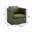 Fauteuil d'appoint pivotant en simili cuir vert Sutton, siège confortable pour adultes dans la chambre à coucher-1098263927