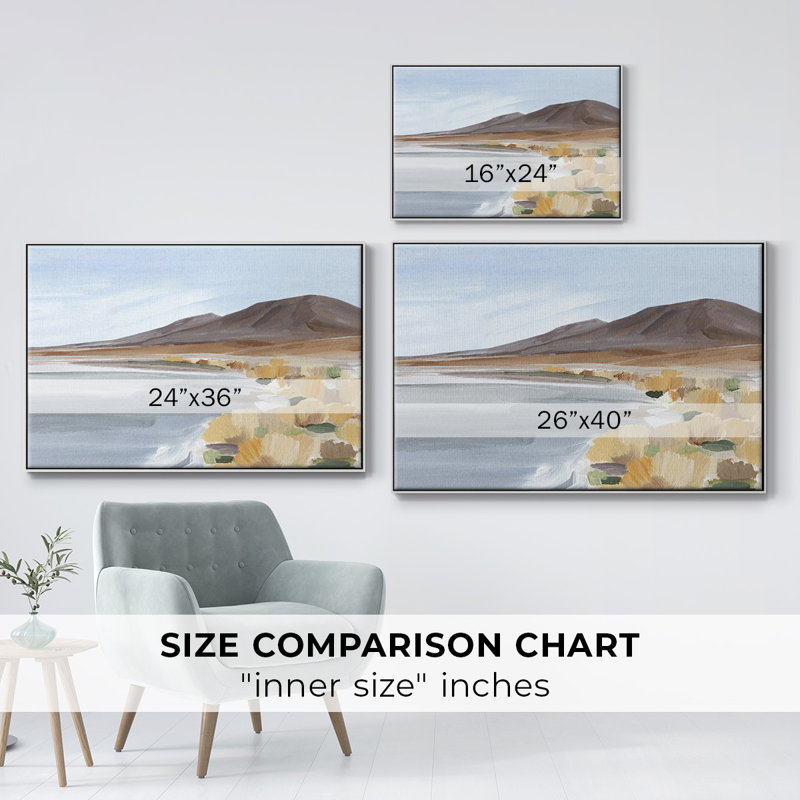 " Desert Oasis Study I ", White, 25" H x 37" W x 2" D