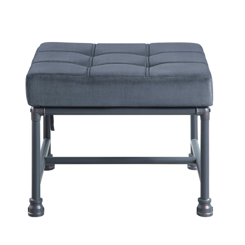 Velvet & Finish Ottoman