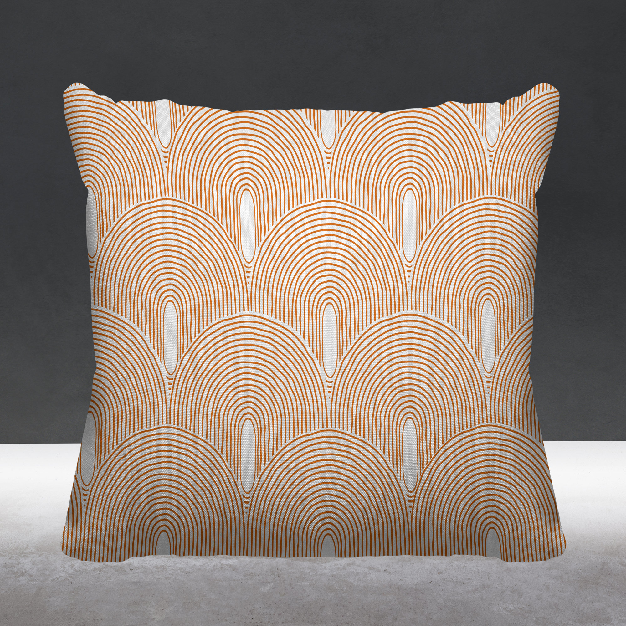 Limpo Starburst Spun Polyester Indoor/Outdoor Throw Pillow, 20"H x 20"W, Orange, Square
