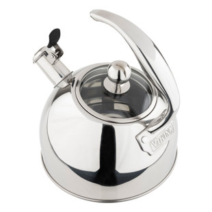 Korkmaz Droppa Quart High-End Stainless Steel Induction-Ready Teapot Tea  Kettle with Tri-Ply Encapsulated Base 2 Quart 
