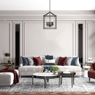 6 - Light Dimmable Lantern Geometric Chandelier