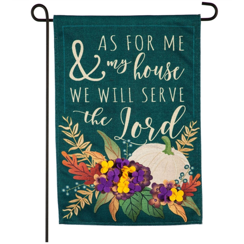 Drapeau de jardin pour l’automne comme pour moi et mon maison 2 côtés en toile jute 15 x 9