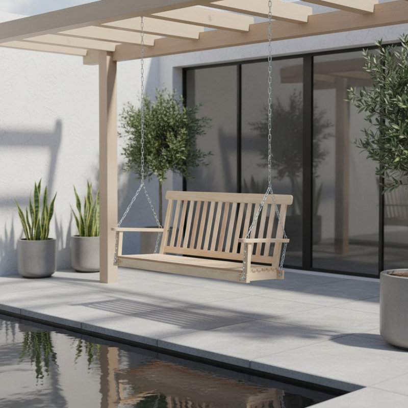 Balancelle de patio 2 places Outsunny, Brun, 46.75"