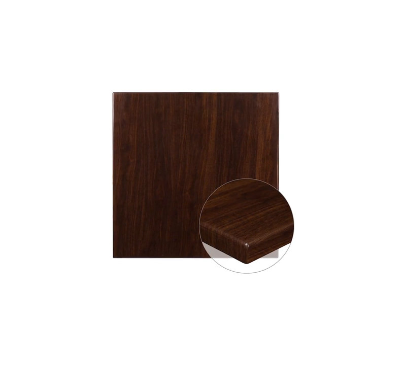 Glenbrook High-Gloss Walnut Resin 62.75'' Table Top