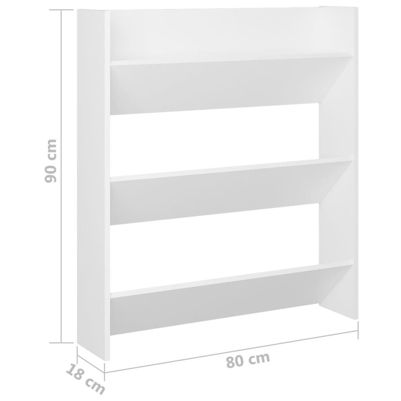 9 Pair Shoe Rack, White