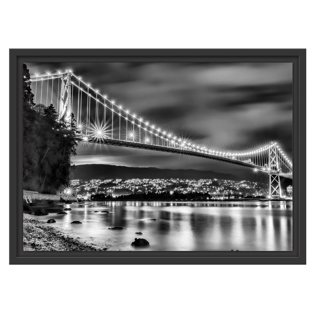 Gerahmtes Wandbild Lions Gate Bridge Vancouver