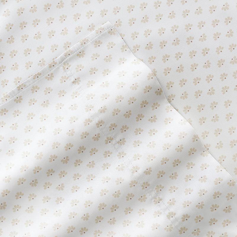 Ensemble de draps 100% satin de coton, Ensemble de draps pour lit simple avec 1 taie d'or