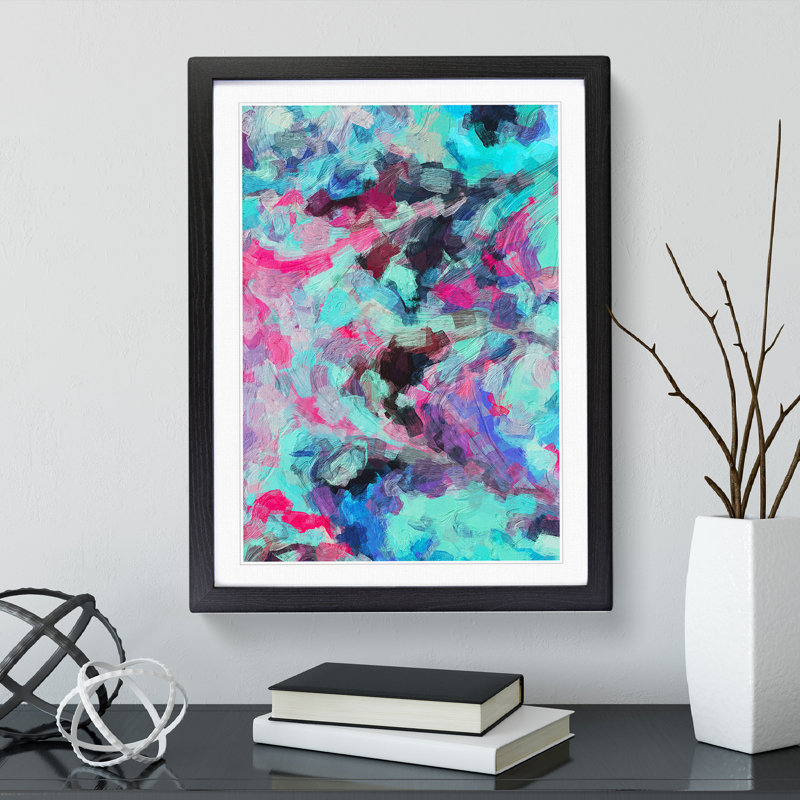View Of A Storm - Print, Black Picture Frame, White, 66cm H x 48cm W
