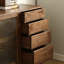 Buffet casier de rangement simple en bois massif noyer noir 59,06