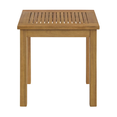 Okemo 19" Weather-Resistant Solid Acacia Wood Outdoor Side Table by George Oliver