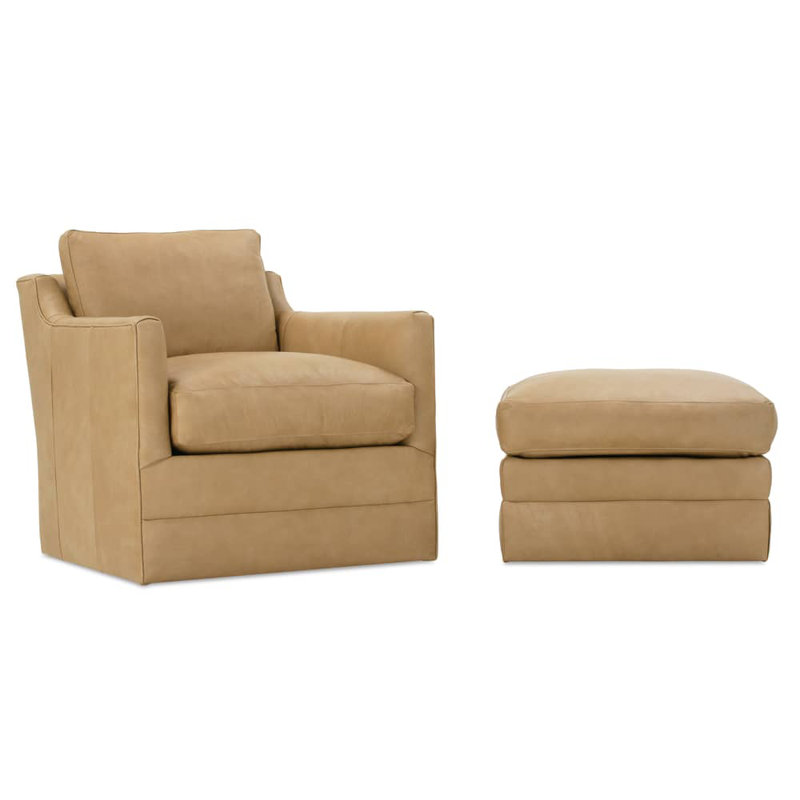 Chaise pivotante en cuir Madeline