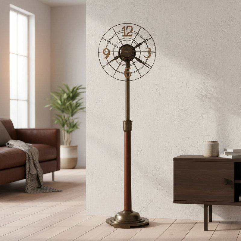 77.75'' Solid Wood Floor Clock
