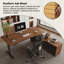 Solid Wood Walnut Color Electric Standing Desk-1148989519