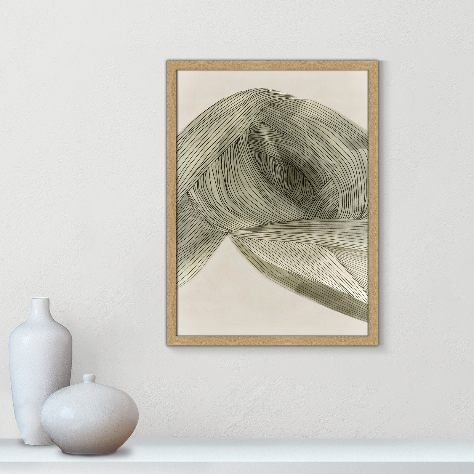Arnell "Dreaming in Pastel I" Painting, 23" H x 17" W x 0.75" D, Natural
