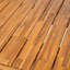 Table de salle à manger d'extérieur en bois d'acacia, finition teck + osier brun