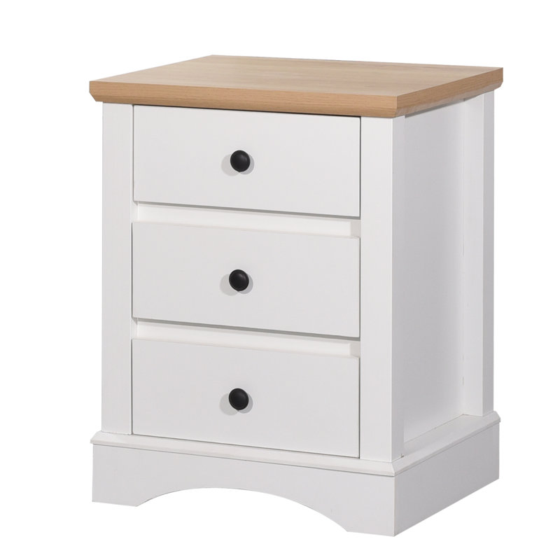 Fordwich 47.5cm W Particle Board / Chipboard Bedside Table, White