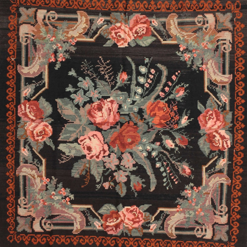 Farmersburg Floral Indoor Rug, Square 8'