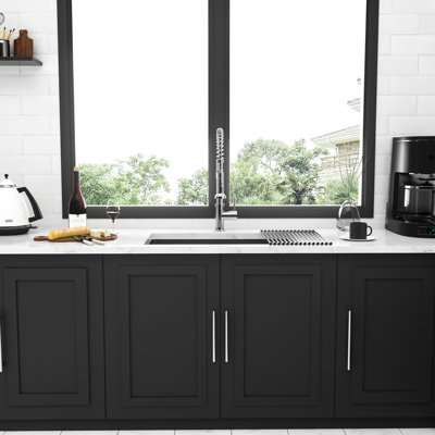 19X10 Inch Stainless Steel Undermount Sink - 33 With Material And Easy Maintenance Coating Kitchen 33" Smooth Surface Noise Reduction Function