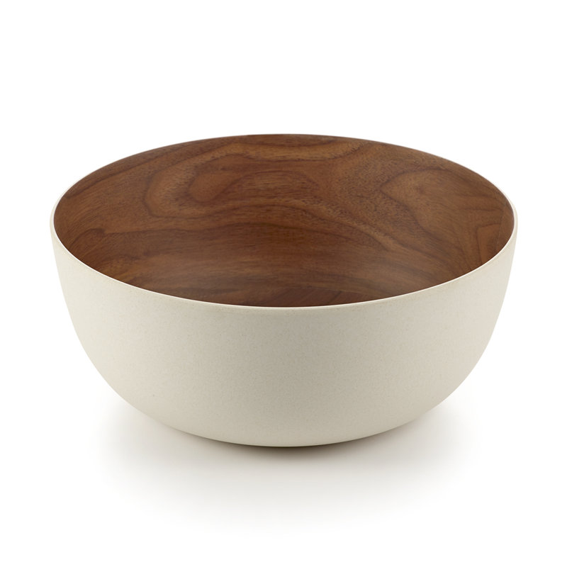Bol moyen en bambou noyer de base, 9 po