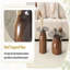 Ensemble de tables basses 2P Nesting - plateau en verre, peu encombrant - noyer