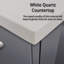 Ensemble de meuble-lavabo simple 24 po x P 22 po avec comptoir en quartz blanc et robinet