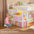 Kids Low Loft Bed with 9 Storage Drawers and 3 Tiers Bookshelf Reading Nook LED Under-bed Play House-392318475