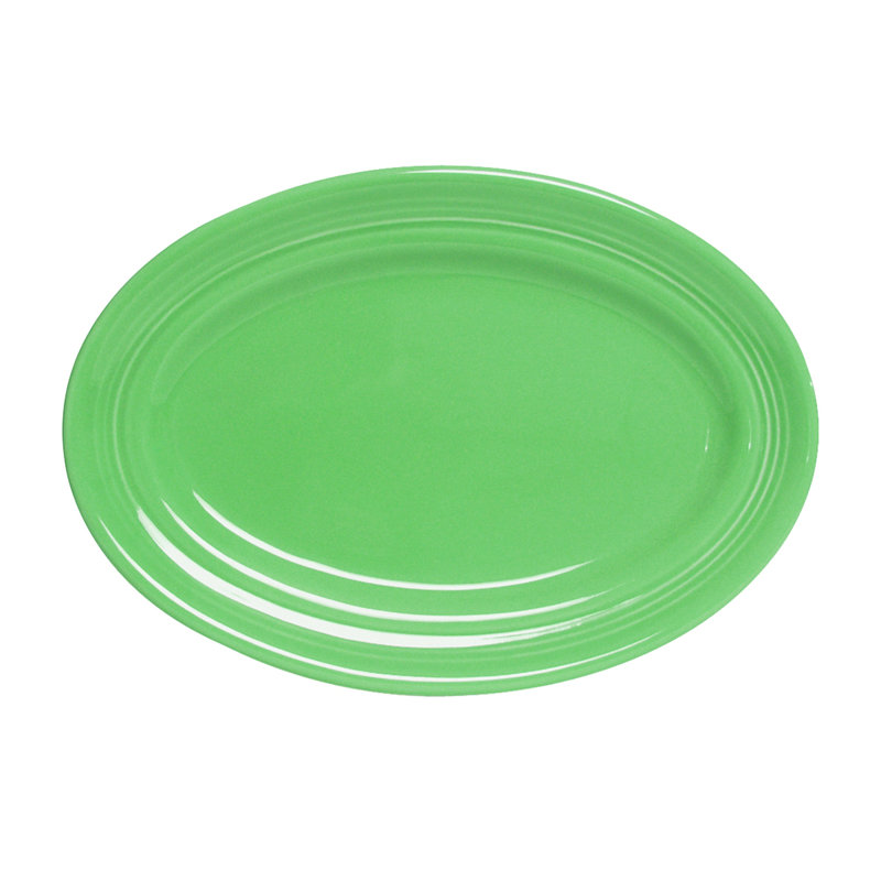 Tuxton Concentrix Ceramic Platter, Cilantro Green